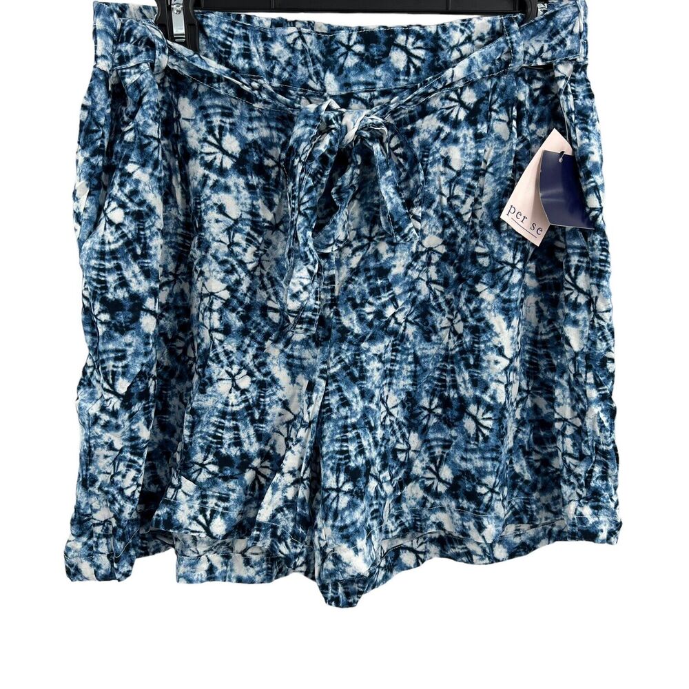 Per Se Blue Tie‎ Dye Shorts Size XL New